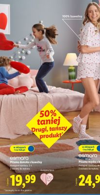 Piżama damska z bawełny  promocja w Lidl