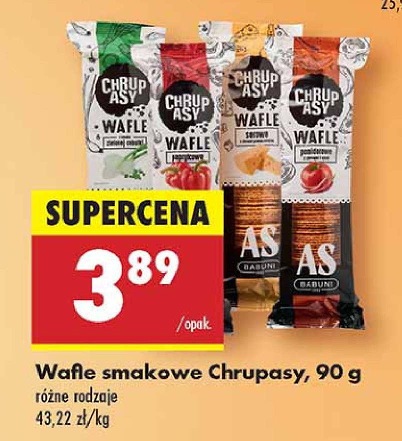 Wafle serowe z ziołami prowansalskimi promocja