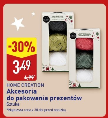 Akcesoria do pakowania prezentów HOME CREATION promocja w Aldi