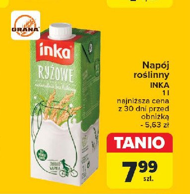 Napój ryżowy Inka dobra w swej naturze promocja