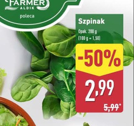 Szpinak promocja