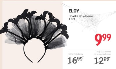 Opaska do włosów czarna tiulowa promocja w Rossmann