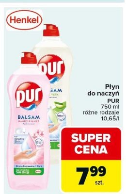 Płyn do naczyń PUR różne rodzaje promocja w Carrefour