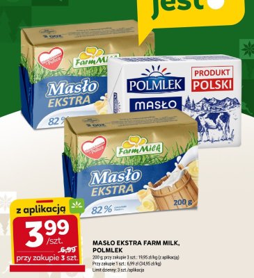 Masło ekstra Farm Milk, Polmlek 200 g promocja w Stokrotka