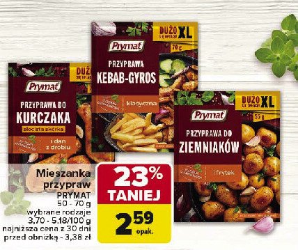 Przyprawa do frytek i ziemniaków Prymat promocja w Carrefour Market