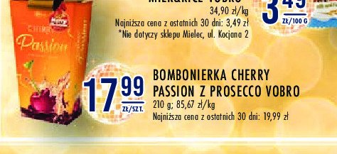 Bombonierka prosecco Vobro cherry passion promocja