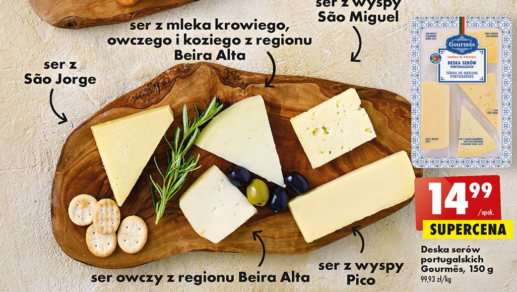 Deska serów portugalskich Gourmes promocja