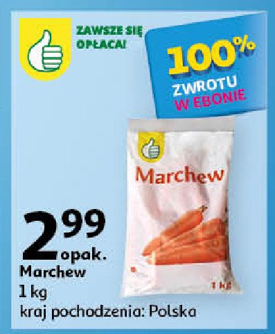 Marchew Podniesiony kciuk promocja w Auchan