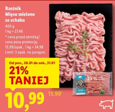 Mięso mielone ze schabu promocja w Lidl