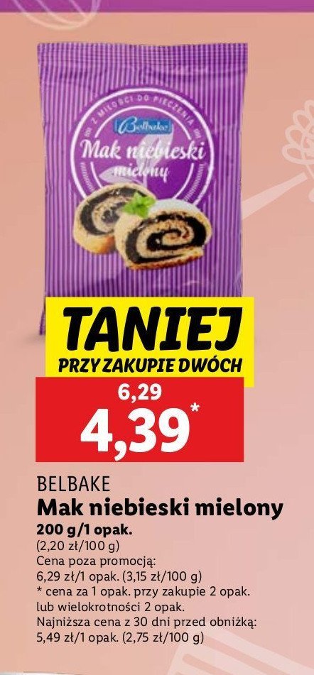 Mak niebieski mielony Belbake promocja