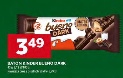 Baton Kinder Bueno Dark promocja w Stokrotka