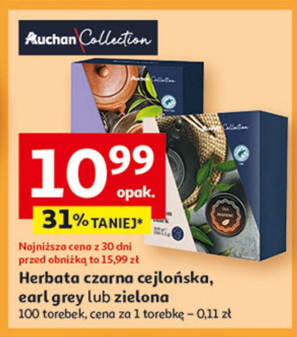 Herbata czarna earl grey Auchan promocja