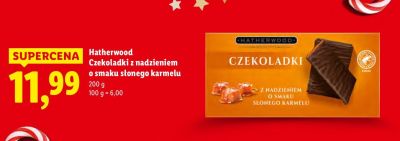 Czekoladki Hatherwood z nadzieniem o smaku słonego karmelu promocja w Lidl