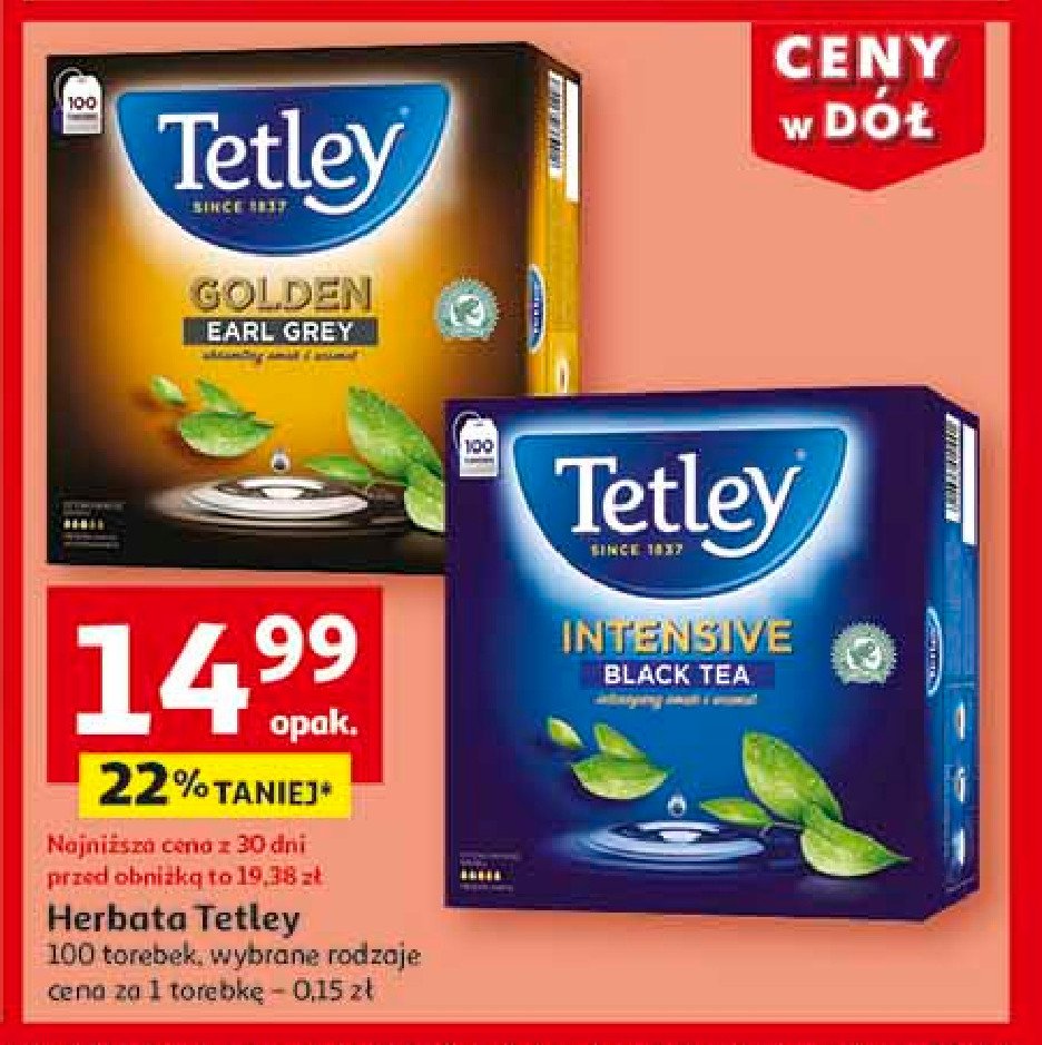 Herbata czarna Tetley intensive promocja