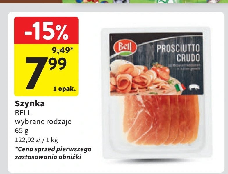 Prosciutto crudo Bell polska promocja w Intermarche