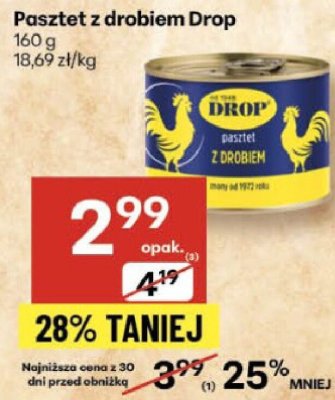 Pasztet z drobiem Drop promocja w Delikatesy Centrum
