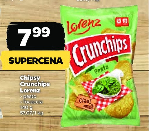 Chipsy pesto Crunchips Crunchips lorenz promocja