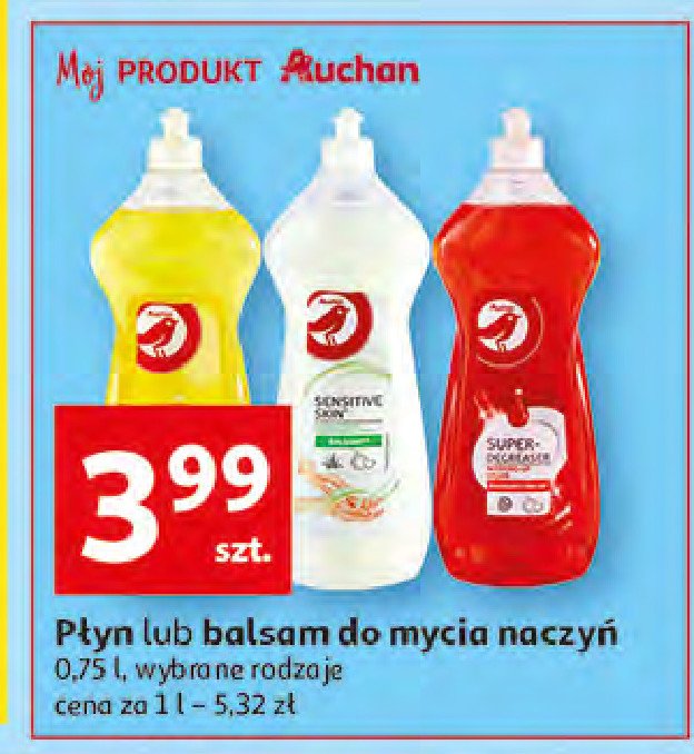 Płyn do mycia naczyń cytryna Auchan promocje