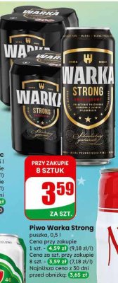 Piwo Warka Strong puszka 0,5 l promocja w Dino