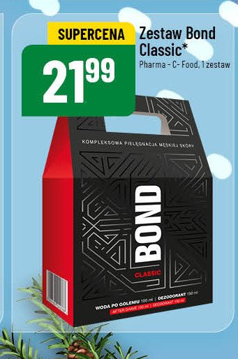 Zestaw w pudełku classic dezodorant 150 ml + woda po goleniu 100 ml Bond zestaw promocja