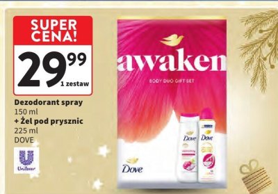 Dezodorant spray DOVE + Żel pod prysznic promocja w Intermarche