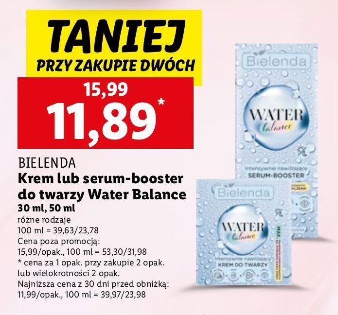 Krem do twarzy nawilżajacy Bielenda water balance promocja