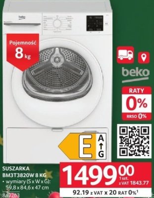 Suszarka BM3T3820W 8 kg Beko 329793 promocja w Selgros