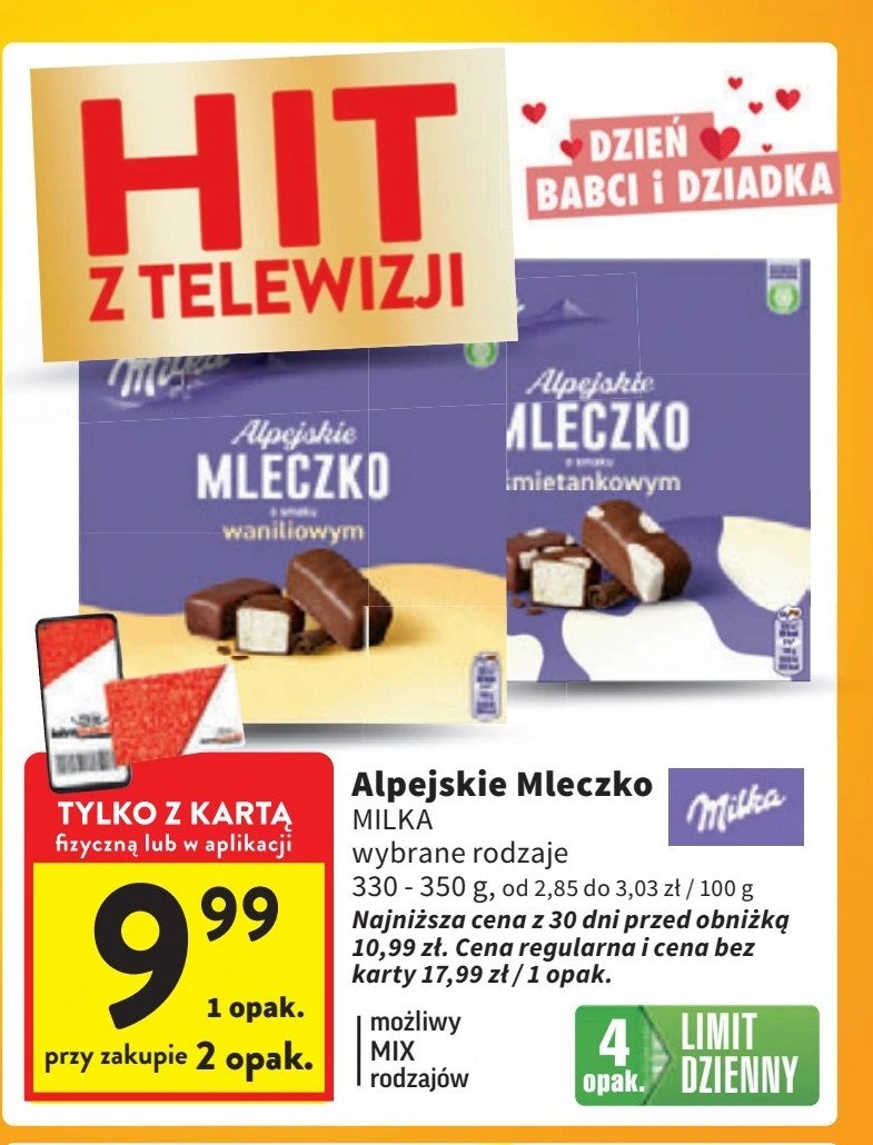 Czekoladki happy cows Milka alpejskie mleczko promocja