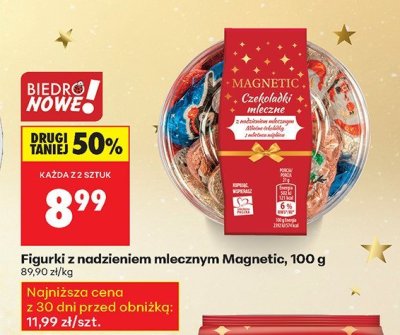 Figurki z nadzieniem mlecznym Magnetic, 100 g promocja w Biedronka