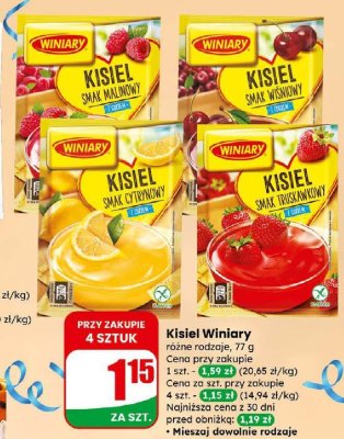 Kisiel smak cytrynowy promocja w Dino