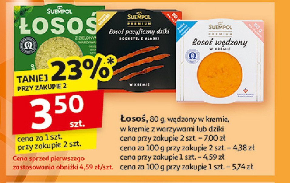 Łosoś pacyficzny dziki w kremie Suempol promocja w Auchan