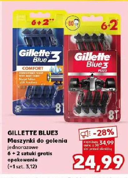 Maszynka do golenia Gillette blue 3 plus cool promocja