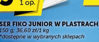 Ser Fiko Junior w plastrach promocja w Groszek
