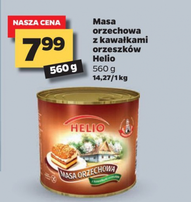 Masa orzechowa Helio promocja