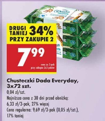 Chusteczki rumianek i alantoina Dada everyday promocja