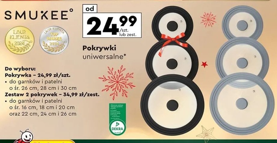 Pokrywki uniwersalne silikonowe małe 16-20 cm + 22-26 cm Smukee kitchen promocja