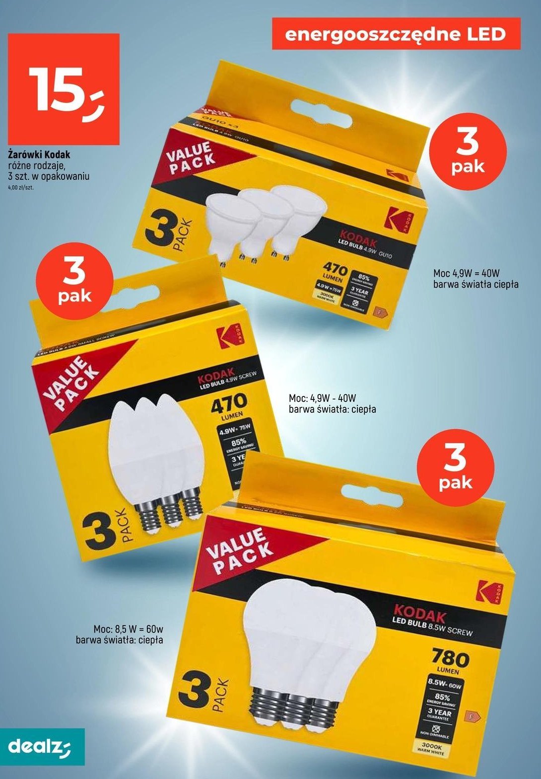 Żarówki led 10 w Kodak promocja