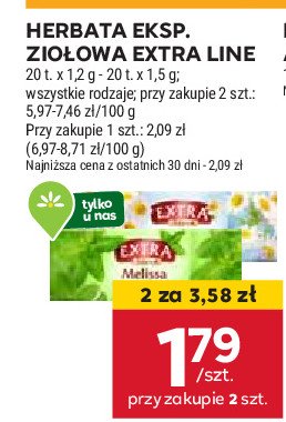 Herbata rumianek EXTRA LINE MAXIMA promocja