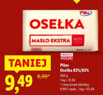 Masło Osełka 82%/83% promocja w Lidl