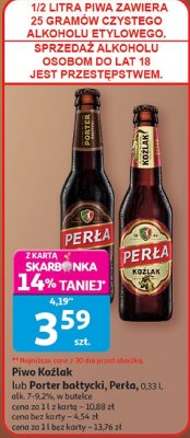 Piwo Porter bałtycki Perła promocja w Auchan
