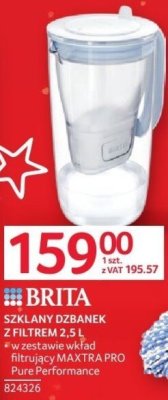 Dzbanek filtrujący Brita z filtrem Maxtra 2,5 l promocja w Selgros
