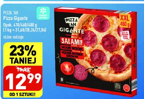 Pizza salami z kiełbasą wołową PIZZ'AH promocja