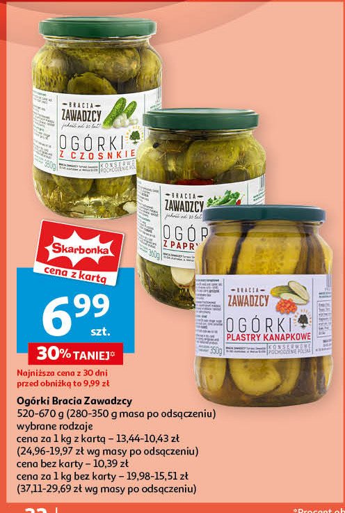 Ogórki z papryką chilli Bracia zawadzcy (podmarka) promocja