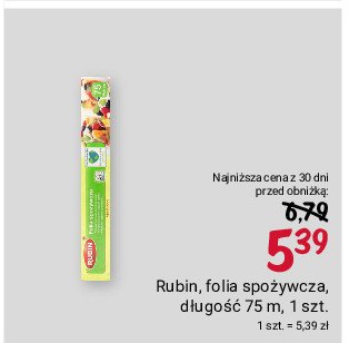 Folia spożywcza 75 m Rubin promocja