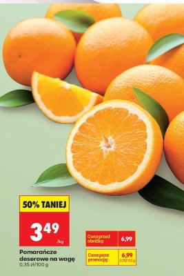 Pomarańcze deserowe na wagę promocja w Biedronka