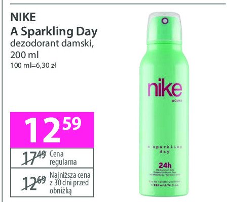 Dezodorant Nike sparkling day Nike cosmetics promocja