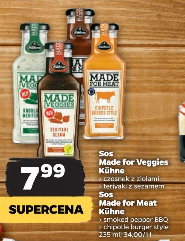 Sos made for meat smoked pepper bbq Kuhne promocja