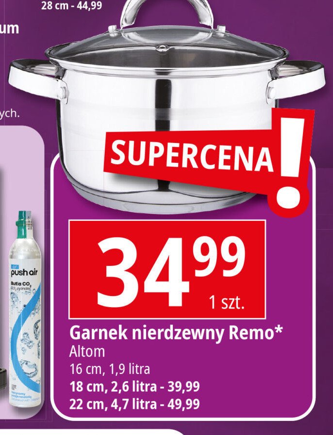 Garnek nierdzewny remo 22 cm Altom design promocja