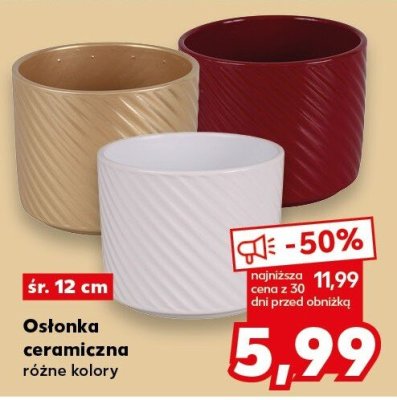 Osłonka ceramiczna różne kolory śr. 12 cm promocja w Kaufland