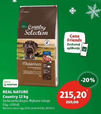 Karma REAL NATURE Country dla psa promocja w MAXI ZOO